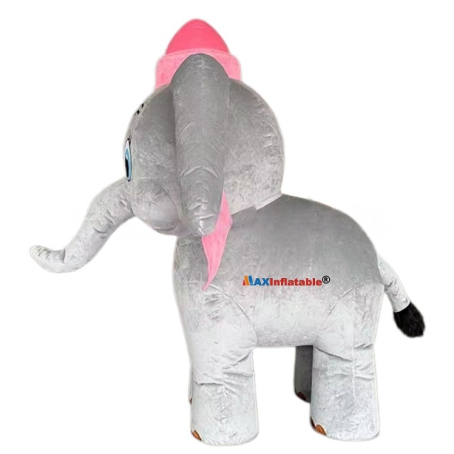 Inflatable Plush Baby Elephant Mascot Costume