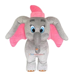 Inflatable Plush Baby Elephant Mascot Costume