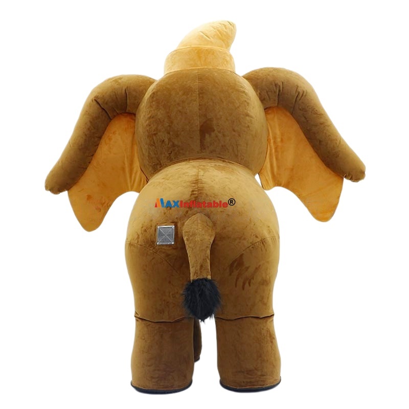Inflatable Plush Baby Elephant Mascot Costume