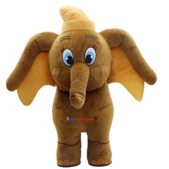 Inflatable Plush Baby Elephant Mascot Costume