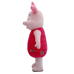 Inflatable Plush Red Pig Mascot Costume
