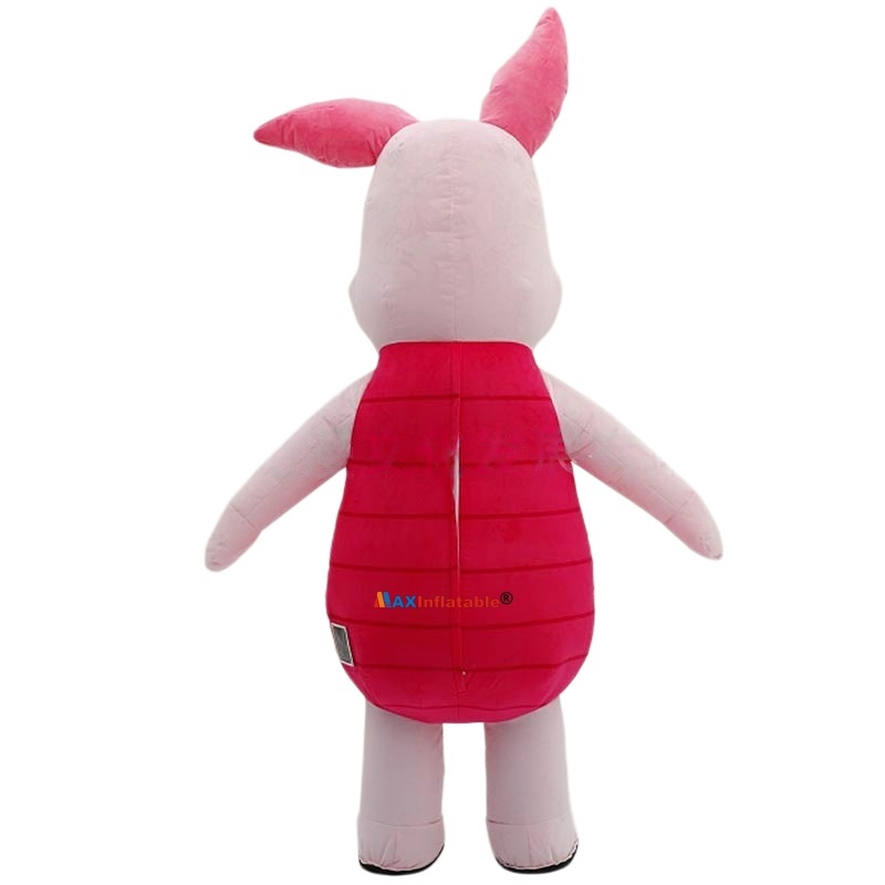 Inflatable Plush Red Pig Mascot Costume