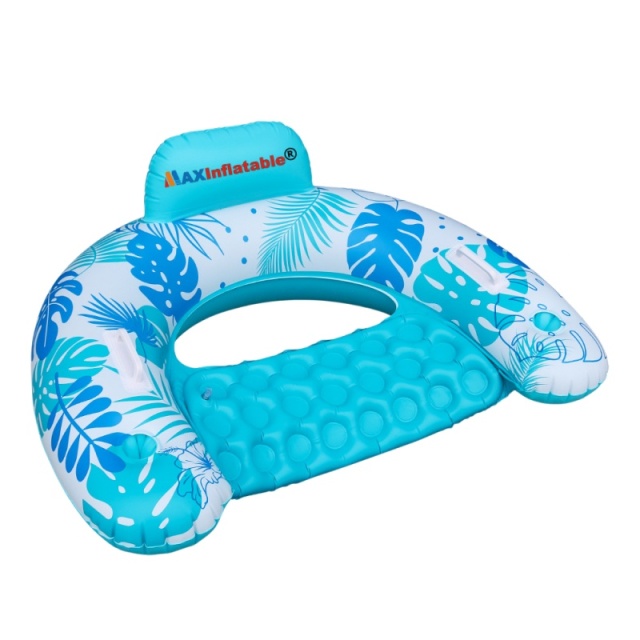 MaxInflatable Inflatable Pool Lounge Chairs with Cup Holders