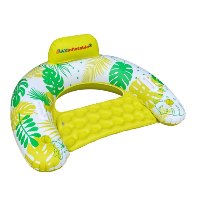 MaxInflatable Inflatable Pool Lounge Chairs with Cup Holders