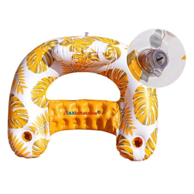MaxInflatable Inflatable Pool Lounge Chairs with Cup Holders