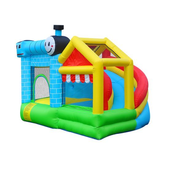 3-in-1 Train Inflatable Bounce & Slide Combo for Toddlers