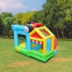3-in-1 Train Inflatable Bounce & Slide Combo for Toddlers