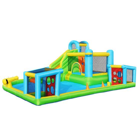 6-in-1 Kids Inflatable Water Park with Slide & Splash Pool