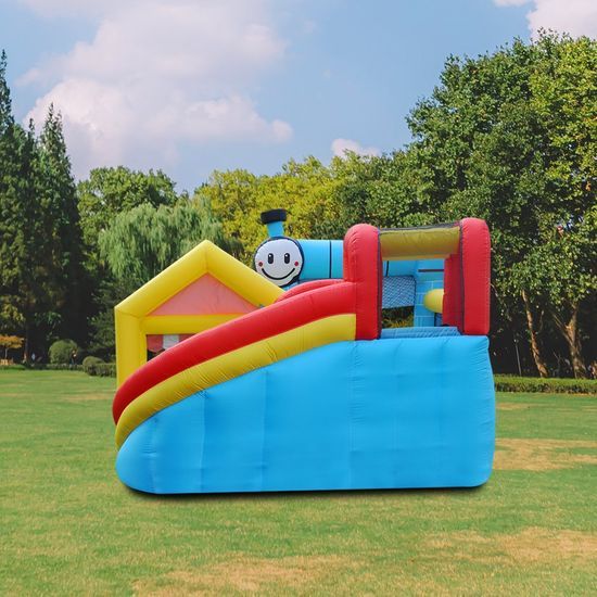 3-in-1 Train Inflatable Bounce & Slide Combo for Toddlers