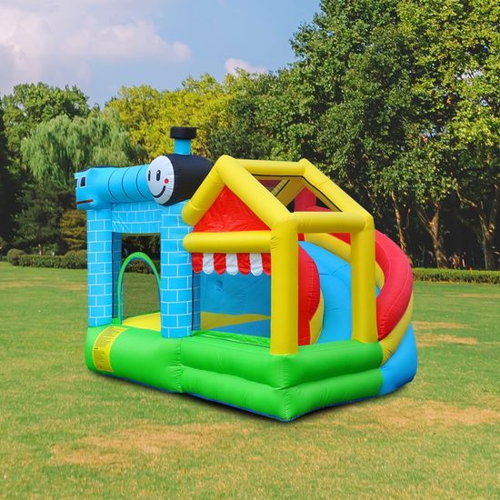 3-in-1 Train Inflatable Bounce & Slide Combo for Toddlers