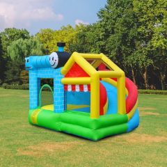 3-in-1 Train Inflatable Bounce & Slide Combo for Toddlers