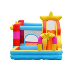 3-in-1 Star Inflatable Bouncer with Slide, Climbing & Ball Zone