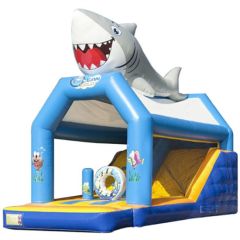 Giant Playhouse PVC Tarpaulin Cartoon Inflatable Bounce with Slide