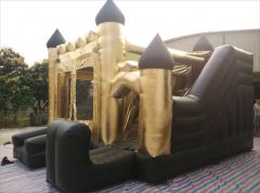 Custom Gold Sports Bouncer with Slide for Promotions