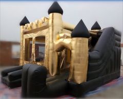 Custom Gold Sports Bouncer with Slide for Promotions