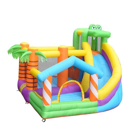 Giant Playhouse PVC Tarpaulin Cartoon Inflatable Bounce with Slide