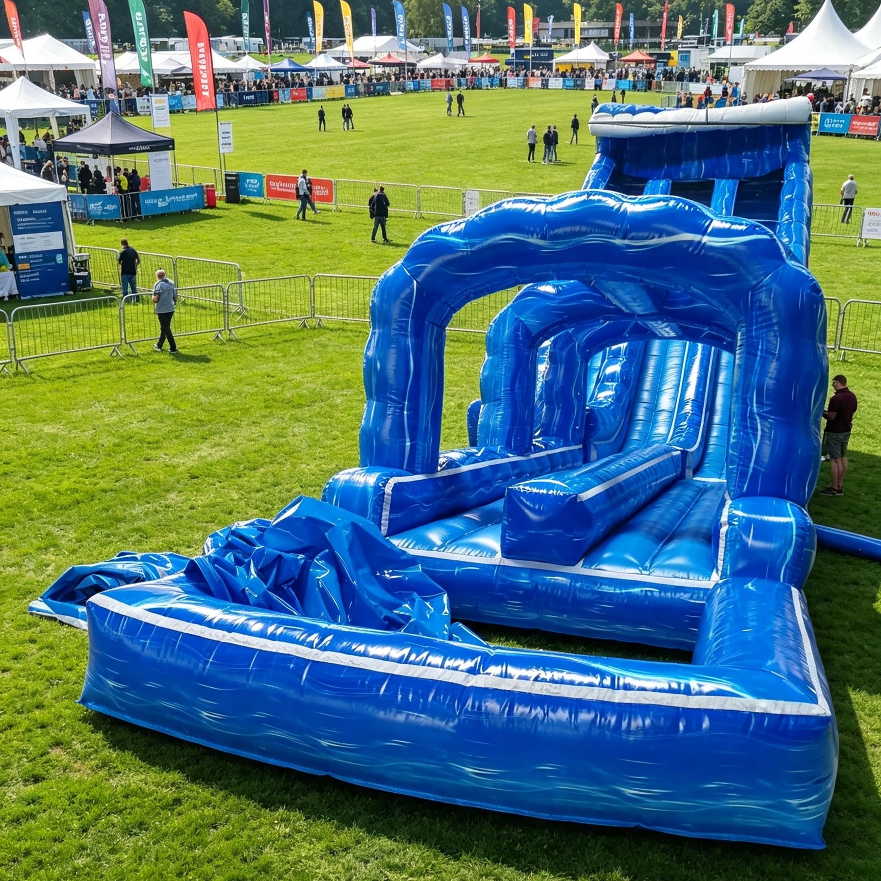 Commercial Event Game Giant Inflatable Tarpaulin Wave Water Slide for Kids