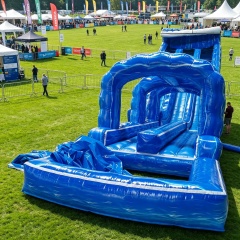 Commercial Event Game Giant Inflatable Tarpaulin Wave Water Slide for Kids
