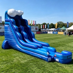 Commercial Event Game Giant Inflatable Tarpaulin Wave Water Slide for Kids