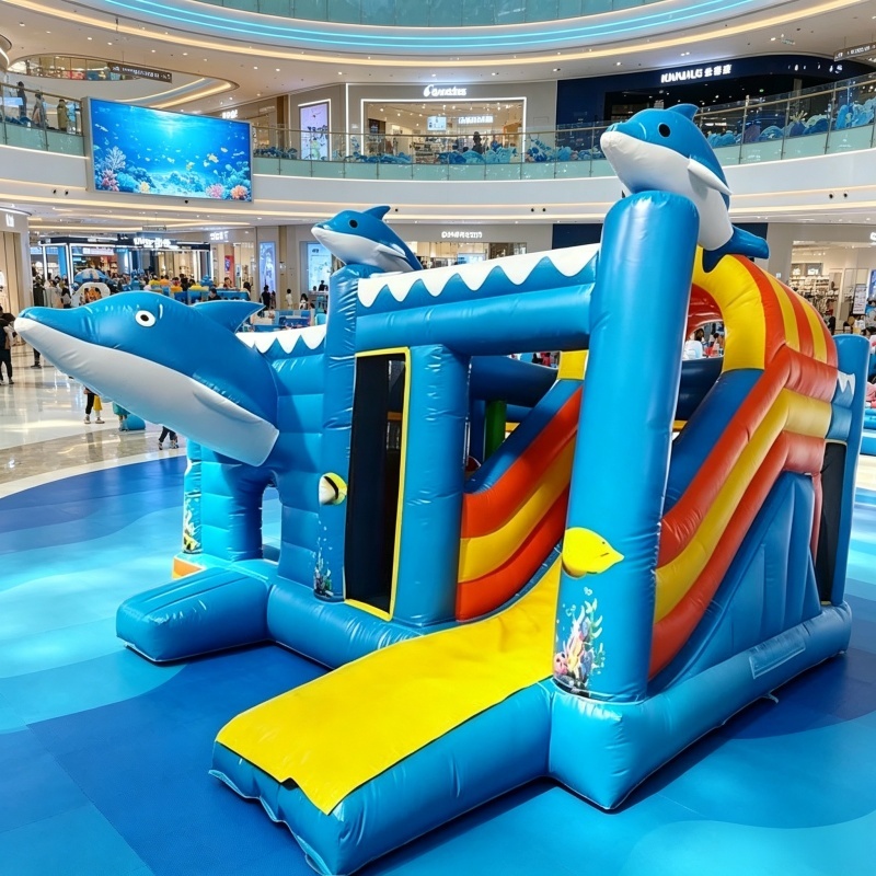 Commercial PVC Tarpaulin Inflatable Big Bouncer House Moon Room