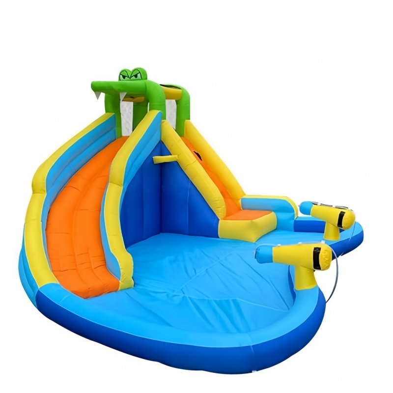 Kids Inflatable Bounce House with Splash Pool & Basketball Hoop