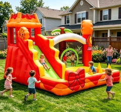 Dinosaur Inflatable Bounce House with Slide for Kids