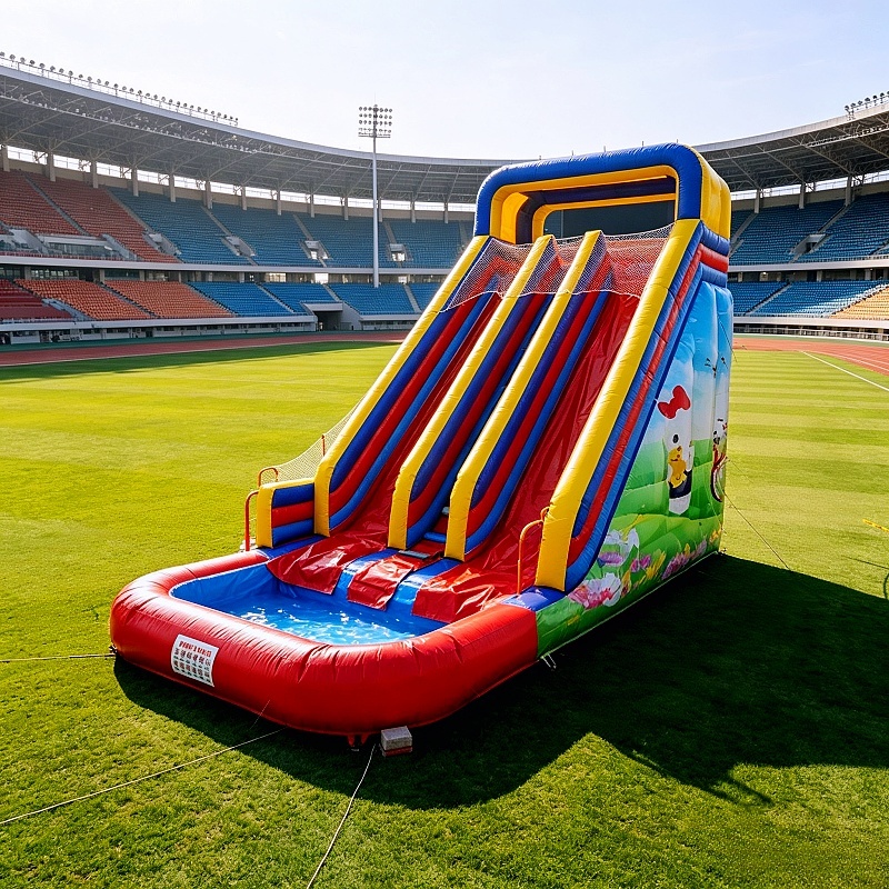 Exciting Commercial Inflatable Water Slide with Pool for Events