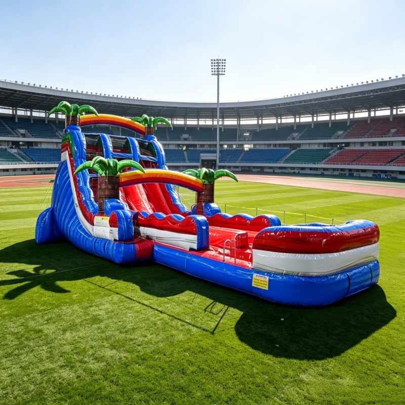 Exciting Commercial Inflatable Water Slide with Pool for Events