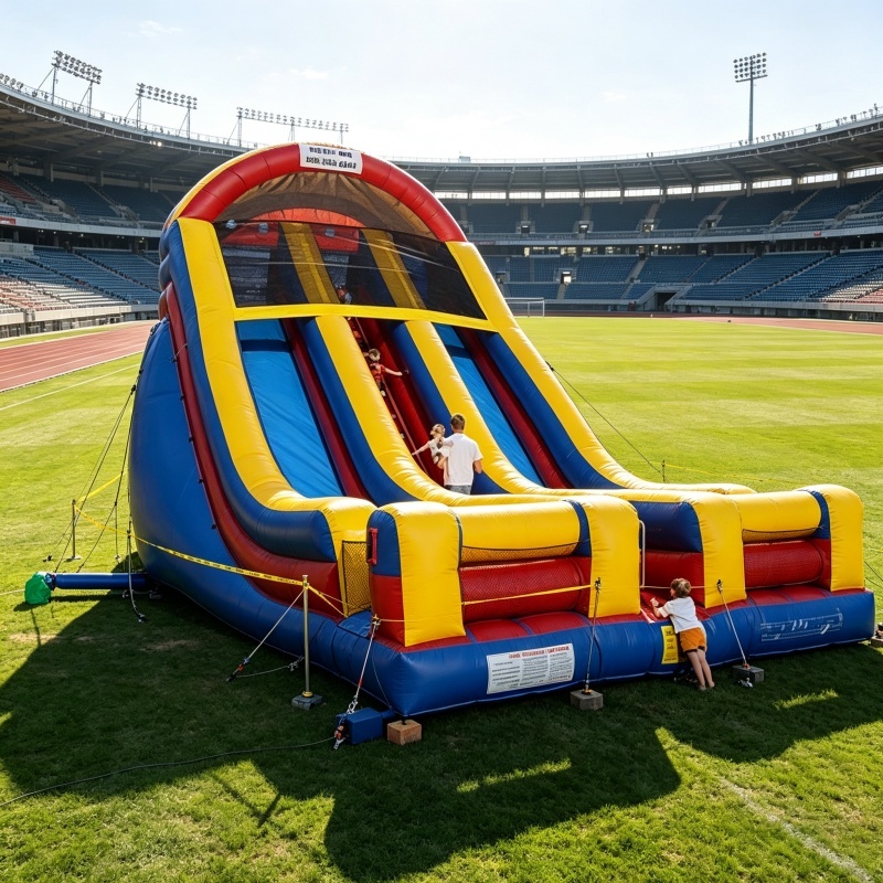 Exciting Commercial Inflatable Water Slide with Pool for Events