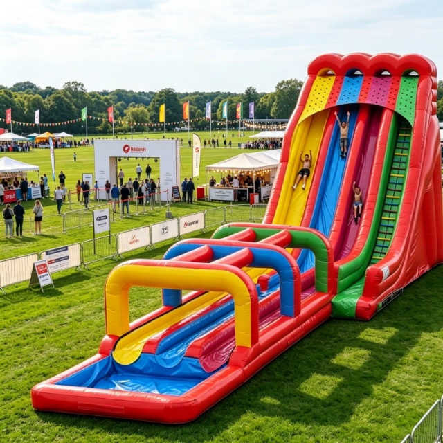 Event Dry Playground Tarpaulin Inflatable Slide Toy Game
