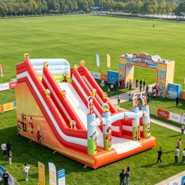 Durable PVC Tarpaulin Giant Play Slide for Kids' Outdoor Fun