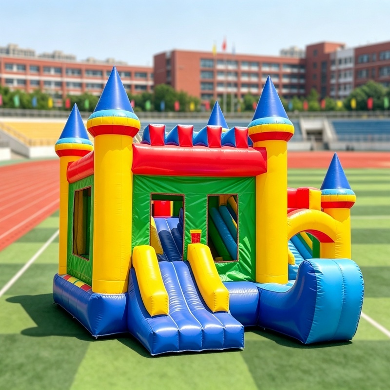 Durable Inflatable Bounce House with Slide for Outdoor Fun