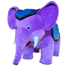 Inflatable Purple Color Plush Elephant Mascot Costume