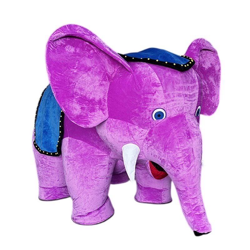 Inflatable Pink Color Plush Elephant Mascot Costume