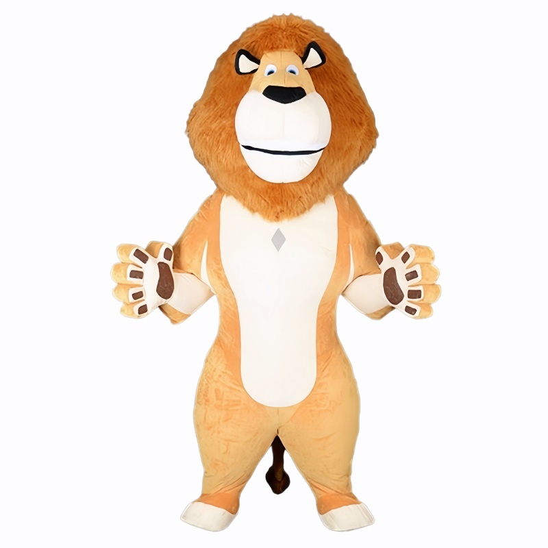 Inflatable Plush Fabric Lion Mascot Costume