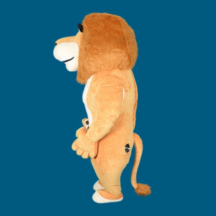 Inflatable Plush Fabric Lion Mascot Costume