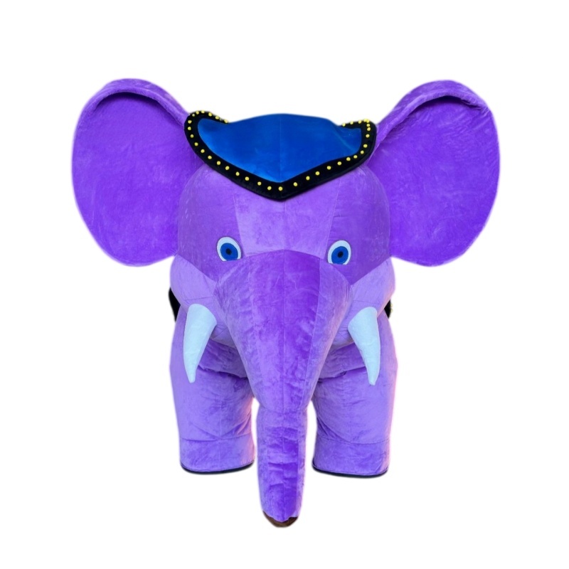 Inflatable Purple Color Plush Elephant Mascot Costume