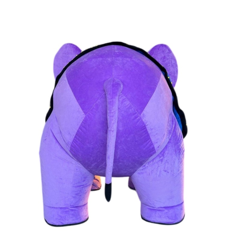 Inflatable Purple Color Plush Elephant Mascot Costume