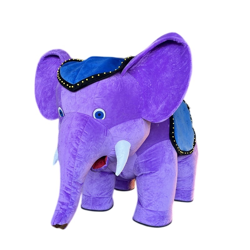 Inflatable Purple Color Plush Elephant Mascot Costume