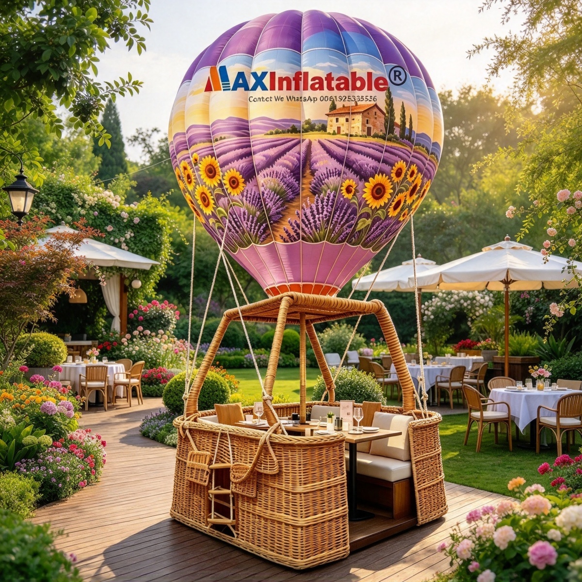 Inflatable Hot Air Balloon Restaurant Themed Seating Booth
