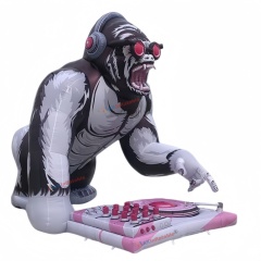 Giant Inflatable DJ Gorilla With Turntable