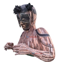Giant Tribal Mask Inflatable Sculpture Bust  for Festival