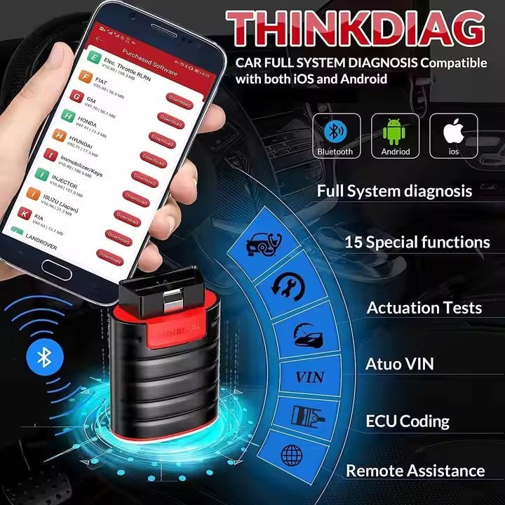 THINKCAR Thinkdiag Full system diagnosis + 16 Reset service ECU Coding Active Test 1 year free update