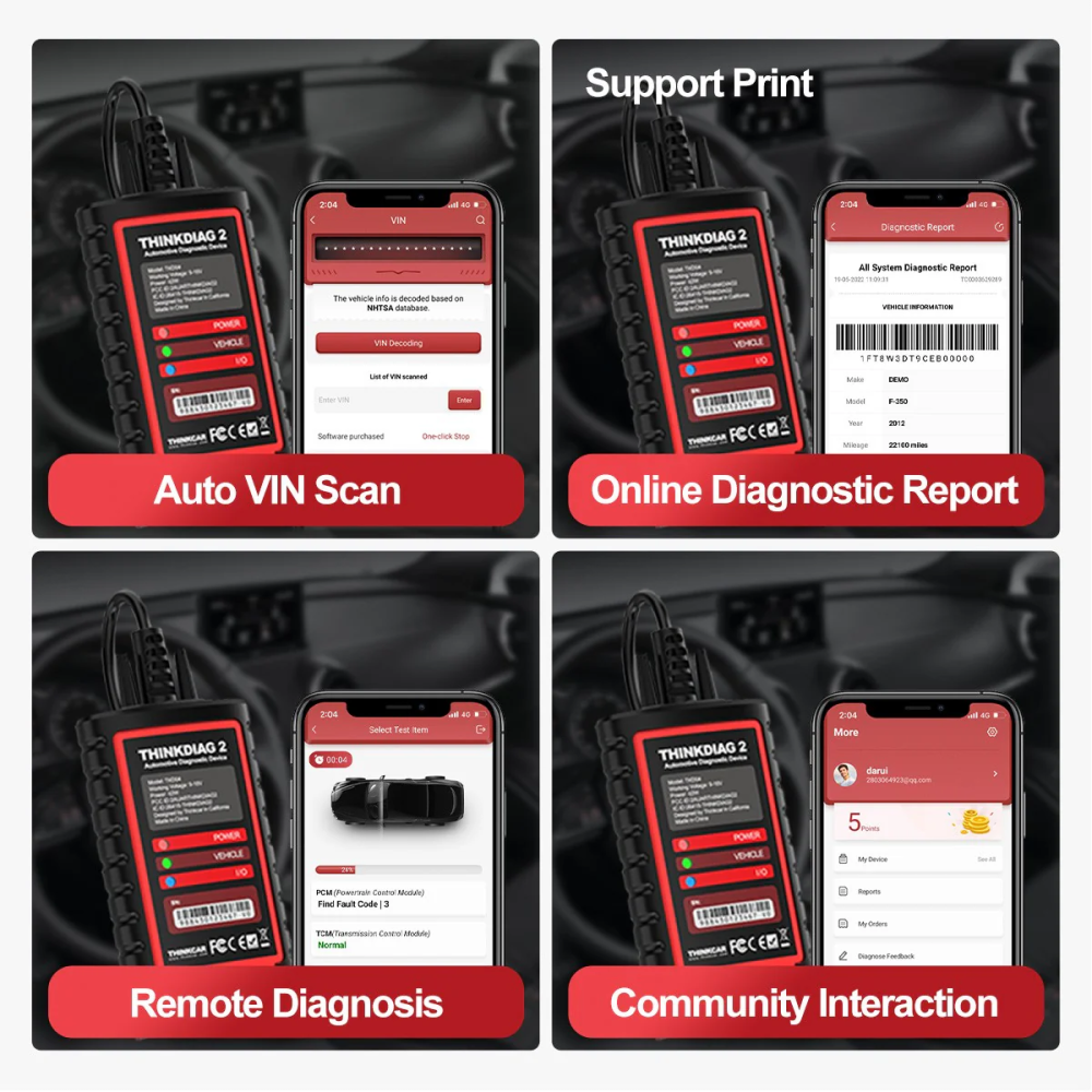 THINKDIAG2 IS THE UPGRADED VERSION OF THINKDIAG CAR CODE READER/AUTOMOTIVE SCANNER