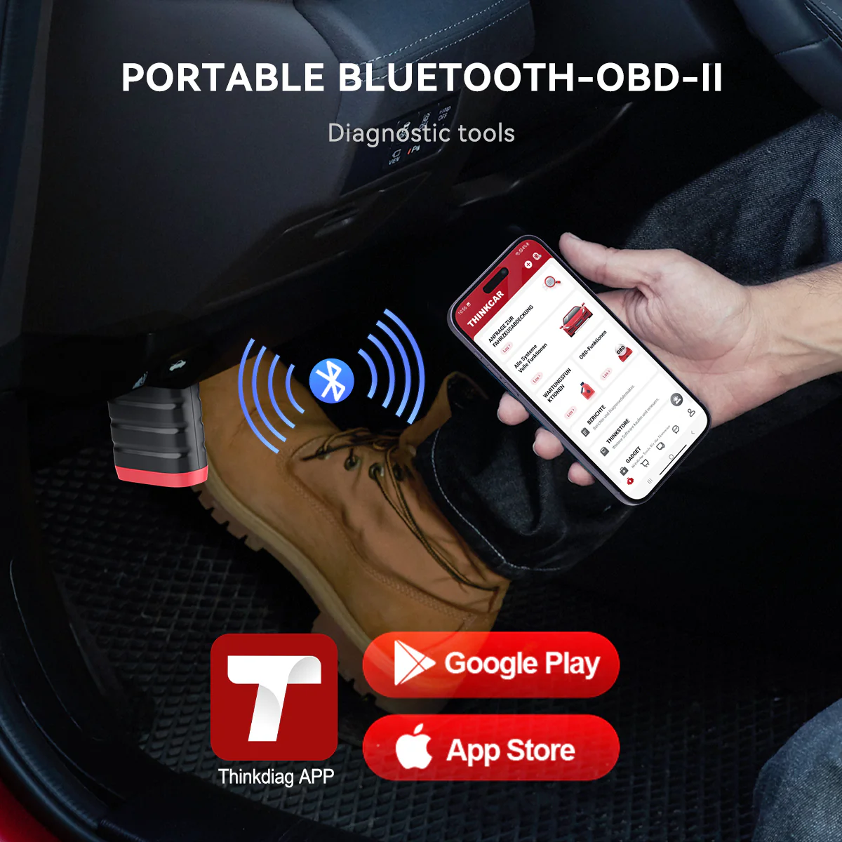 THINKDIAG MINI Full Systems OBD2 Diagnostic Scanner for All car No Reset Service Lifetime Free