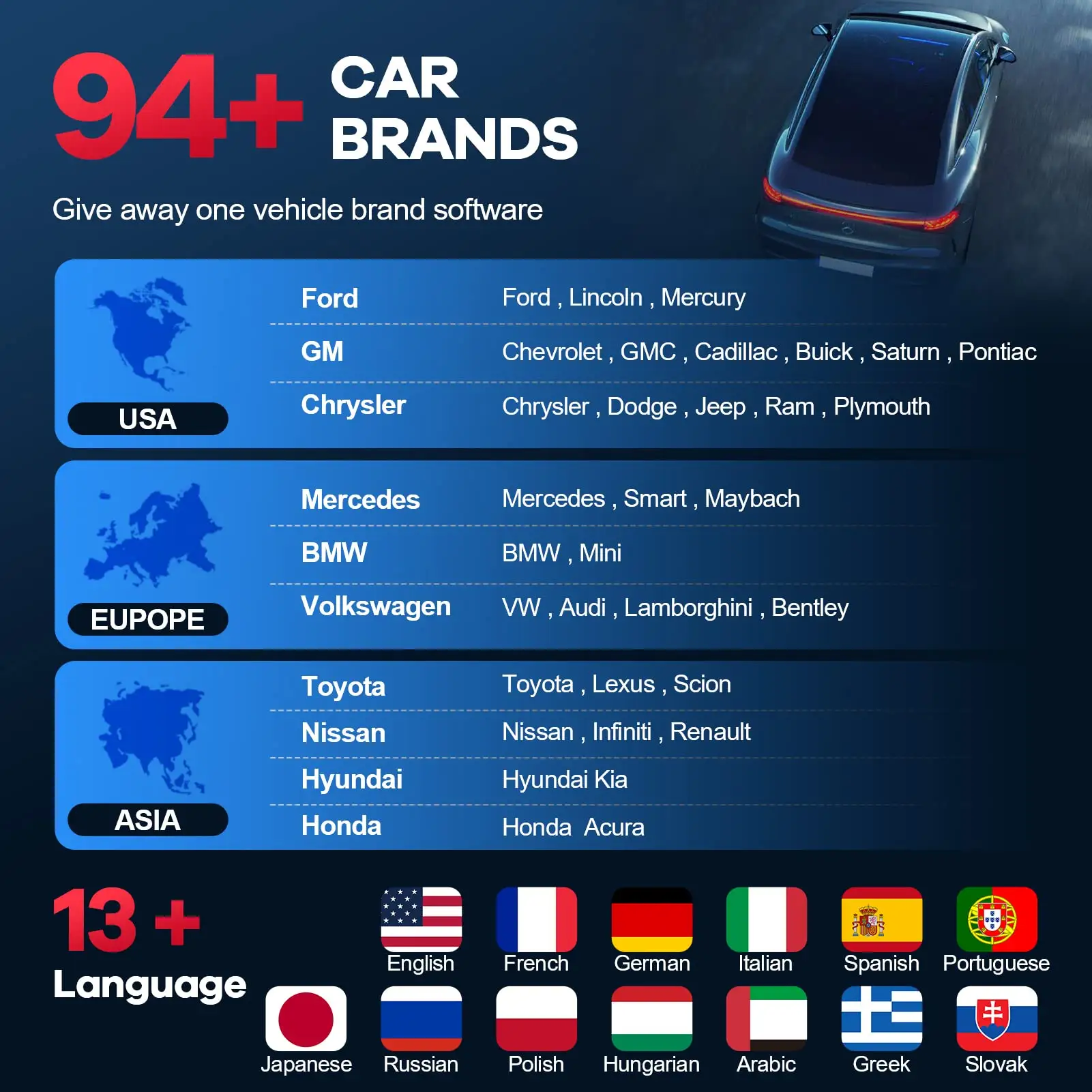 MUCAR BT200\BT200 PRO OBD2 Scanner Diagnostic Tool Bluetooth, Full System Automotive Scan Tool Free Oil/SAS 2 Reset Code Reader