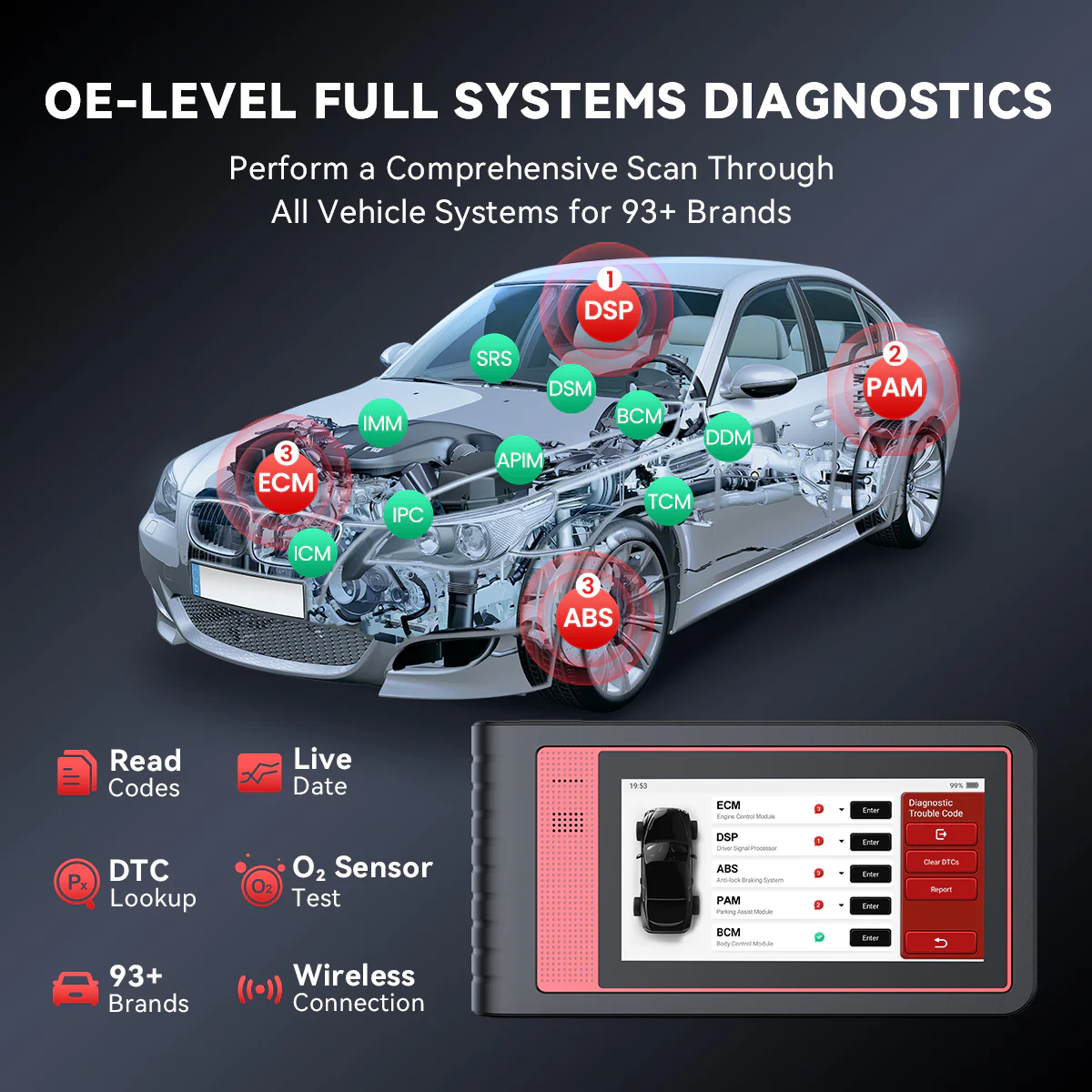 THINKTOOL MINI OBD2 Scanner Full System 28 Reset Automotive Tools Diagnosis Scanner Car Code Reader Free Update Car Tool