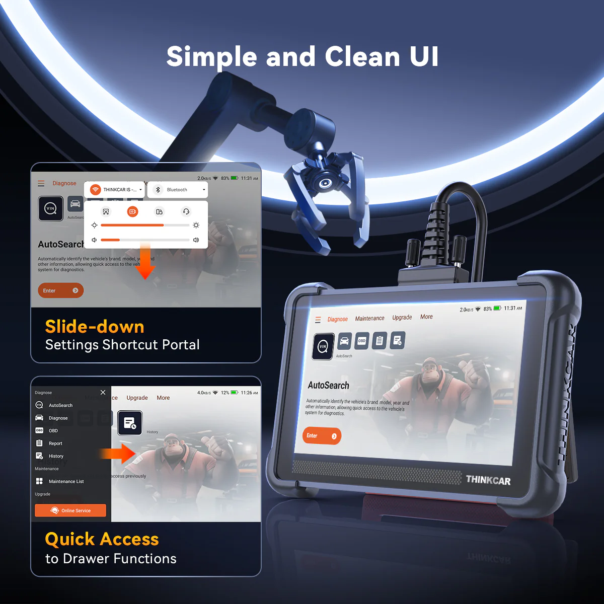 THINKCAR THINKSCAN 689 OBD2 Scanner Full System Diagnosis CANFD/DOIP ECUCoding Active Test 34 Reset Lifetime Free Update