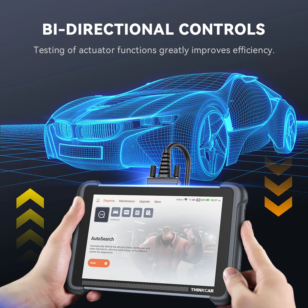 THINKCAR THINKSCAN 689 OBD2 Scanner Full System Diagnosis CANFD/DOIP ECUCoding Active Test 34 Reset Lifetime Free Update