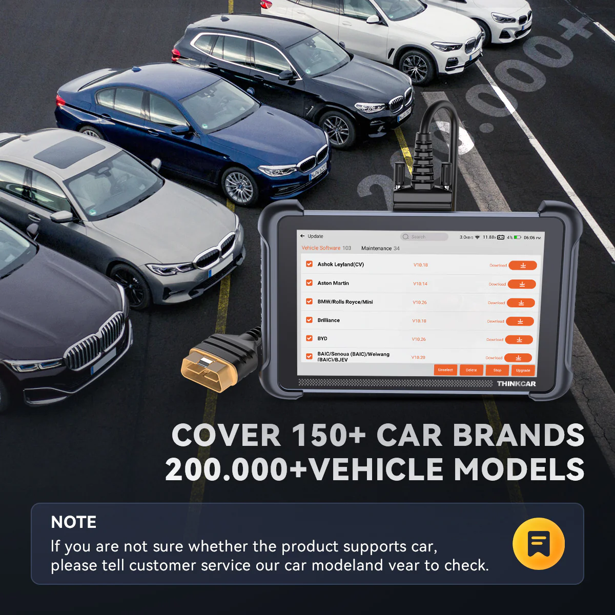 THINKCAR THINKSCAN 689 OBD2 Scanner Full System Diagnosis CANFD/DOIP ECUCoding Active Test 34 Reset Lifetime Free Update